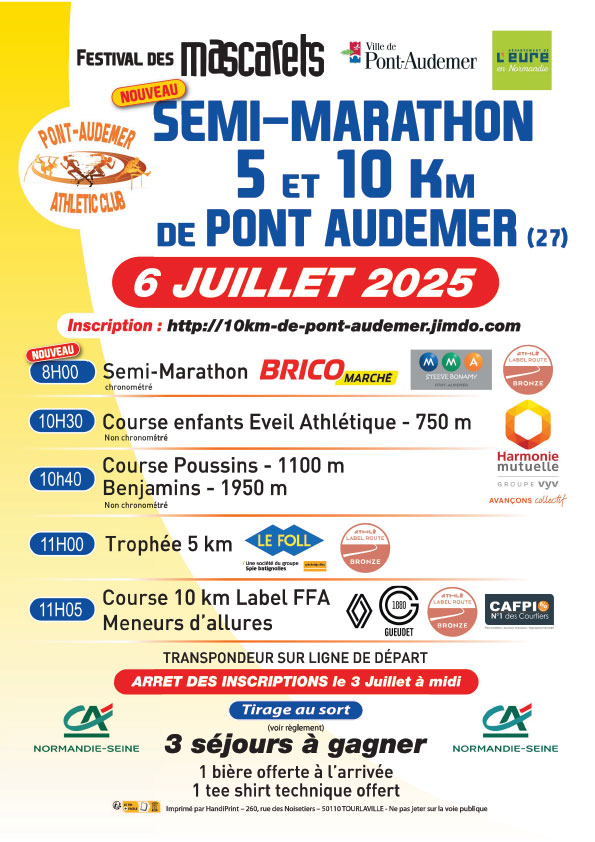 5 et 10km de Pont-Audemer 2025